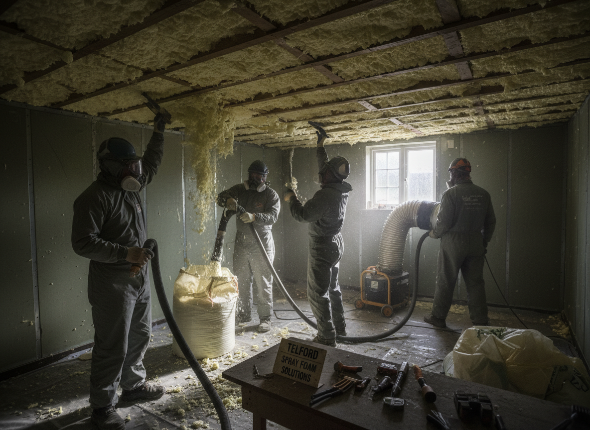 What to Expect During Professional Spray Foam Removal in Telford
