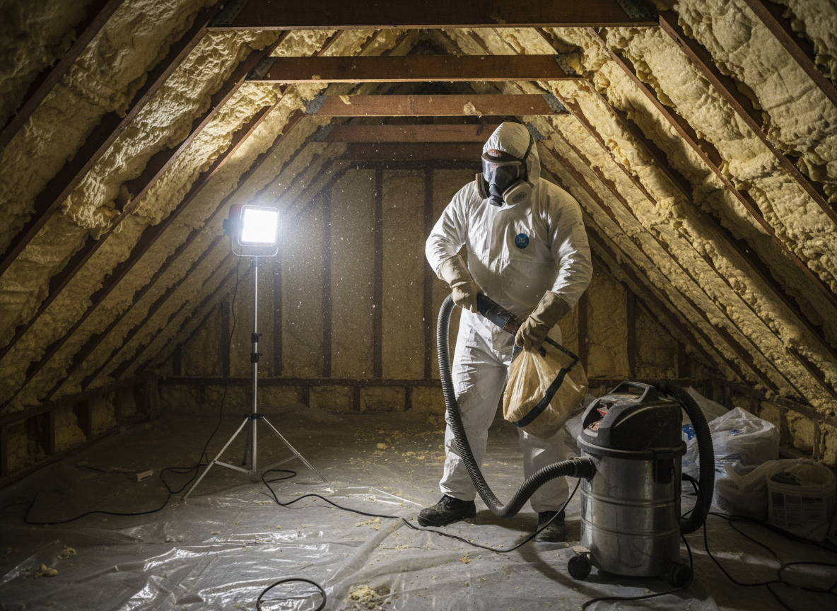 loft spray foam removal in Telford
